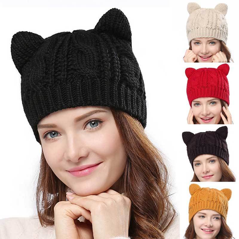 Women's 3D Cat Ear Beanie