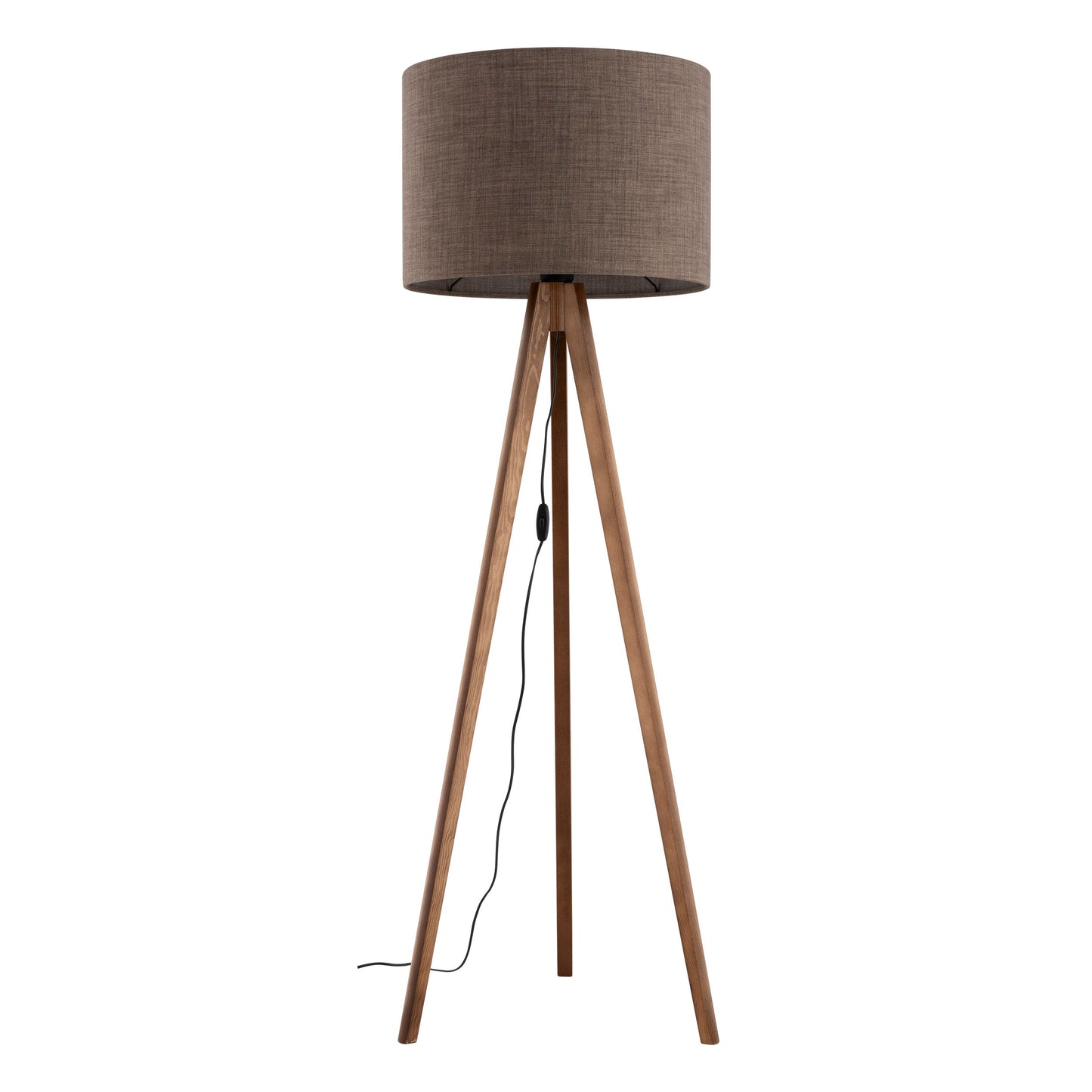 Walnut Brown Mid-Century Modern Floor Lamp