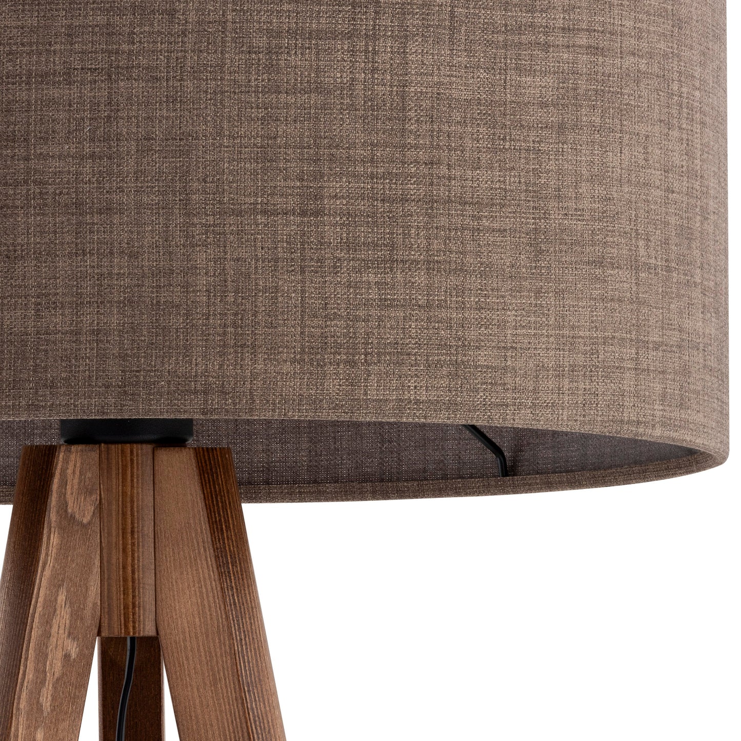 Walnut Brown Mid-Century Modern Floor Lamp