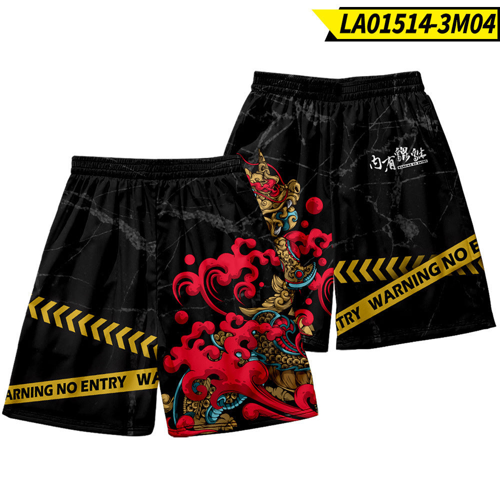 Non-Fitting Loose Tide Brand Five-Point Shorts