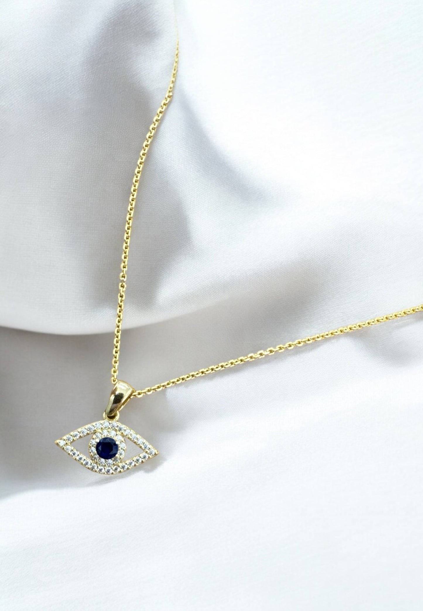 Evil Eye Gold Pendant Necklace