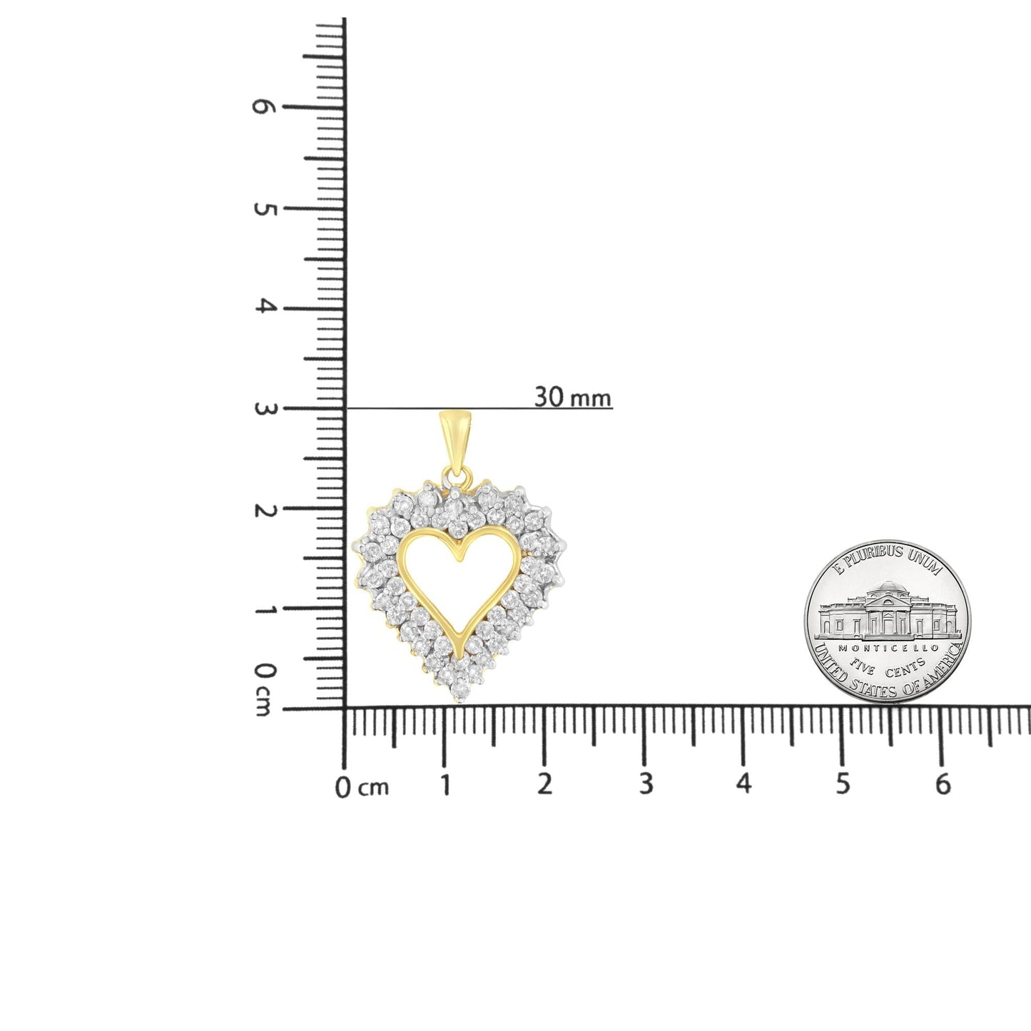 Yellow Gold Plated .925 Sterling Two Row Open Heart 18" Necklace DTA