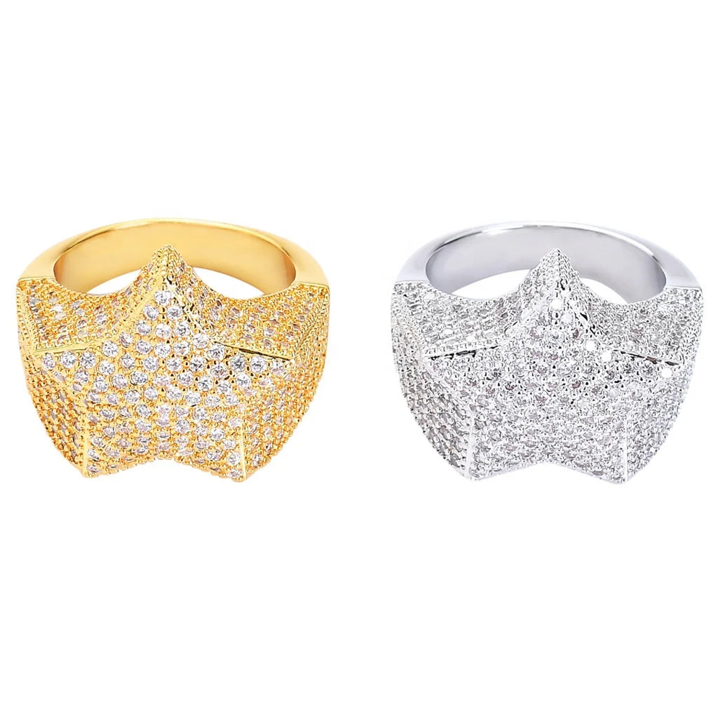 DTA Silver 925 D Lab Diamond Star Ring