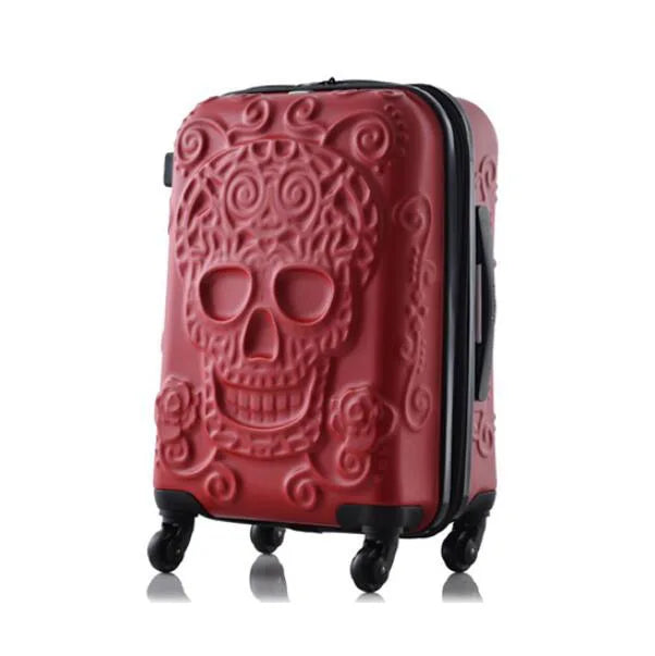 20"24"28" Inch Large Expandable Skull Suitcase 3 Pc
