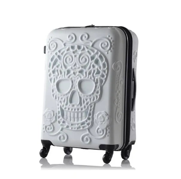 20"24"28" Inch Large Expandable Skull Suitcase 3 Pc