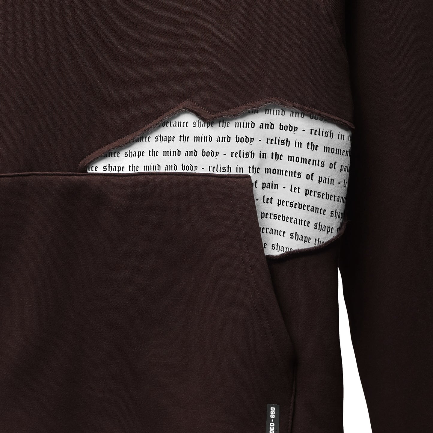 "Undermind" Letter Text Pullover Hoodie
