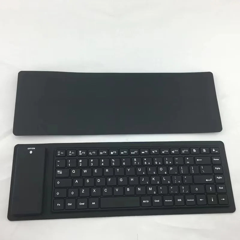 Yapears 2023 New 88 Keys Flexible and Foldable Waterproof Wireless Silicone Blue Tooth Keyboard for IOS Android Windows