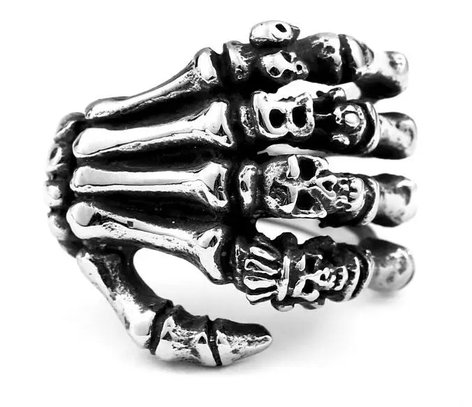 Ghsot Claws Ring 316L Stainless Steel Mens Women Fashion Finger Claws Ring