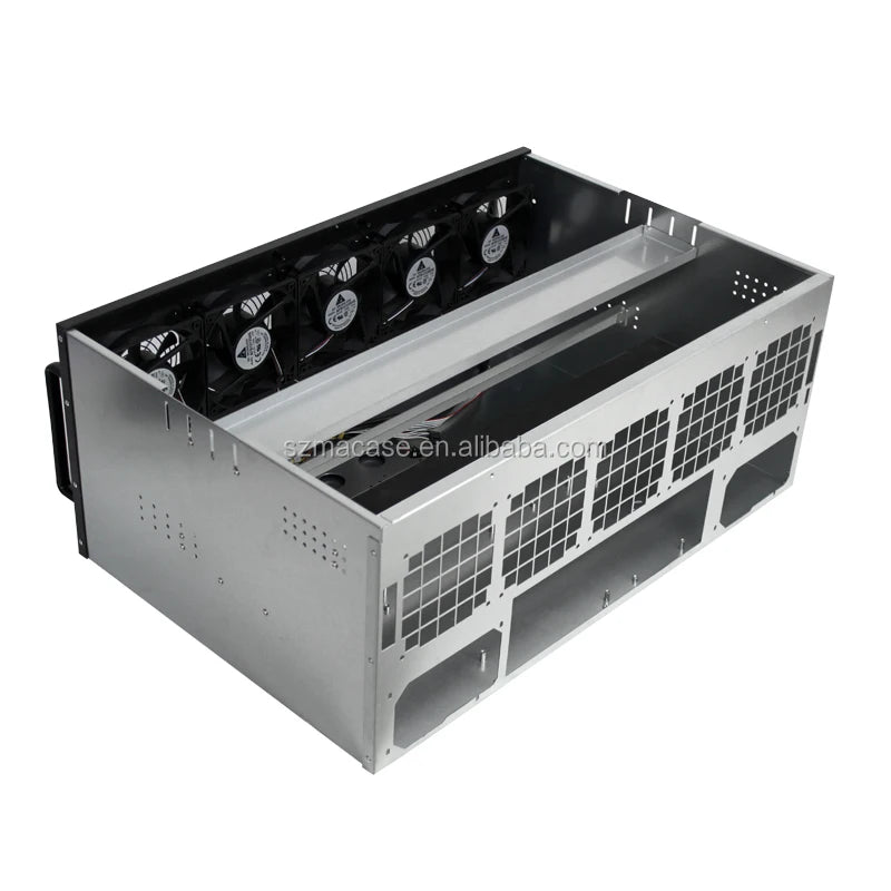 Server 12GPU Case Power Supply 6U w 5 Fans Case