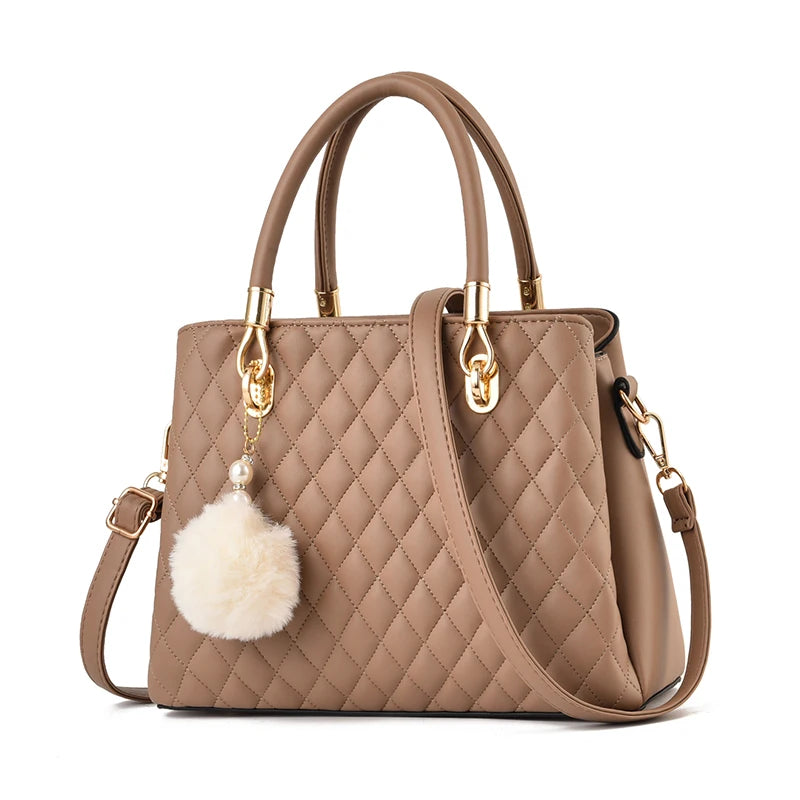 New Women's Pretty Pom Messenger HandBag