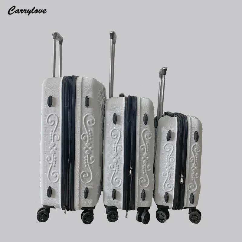 20"24"28" Inch Large Expandable Skull Suitcase 3 Pc