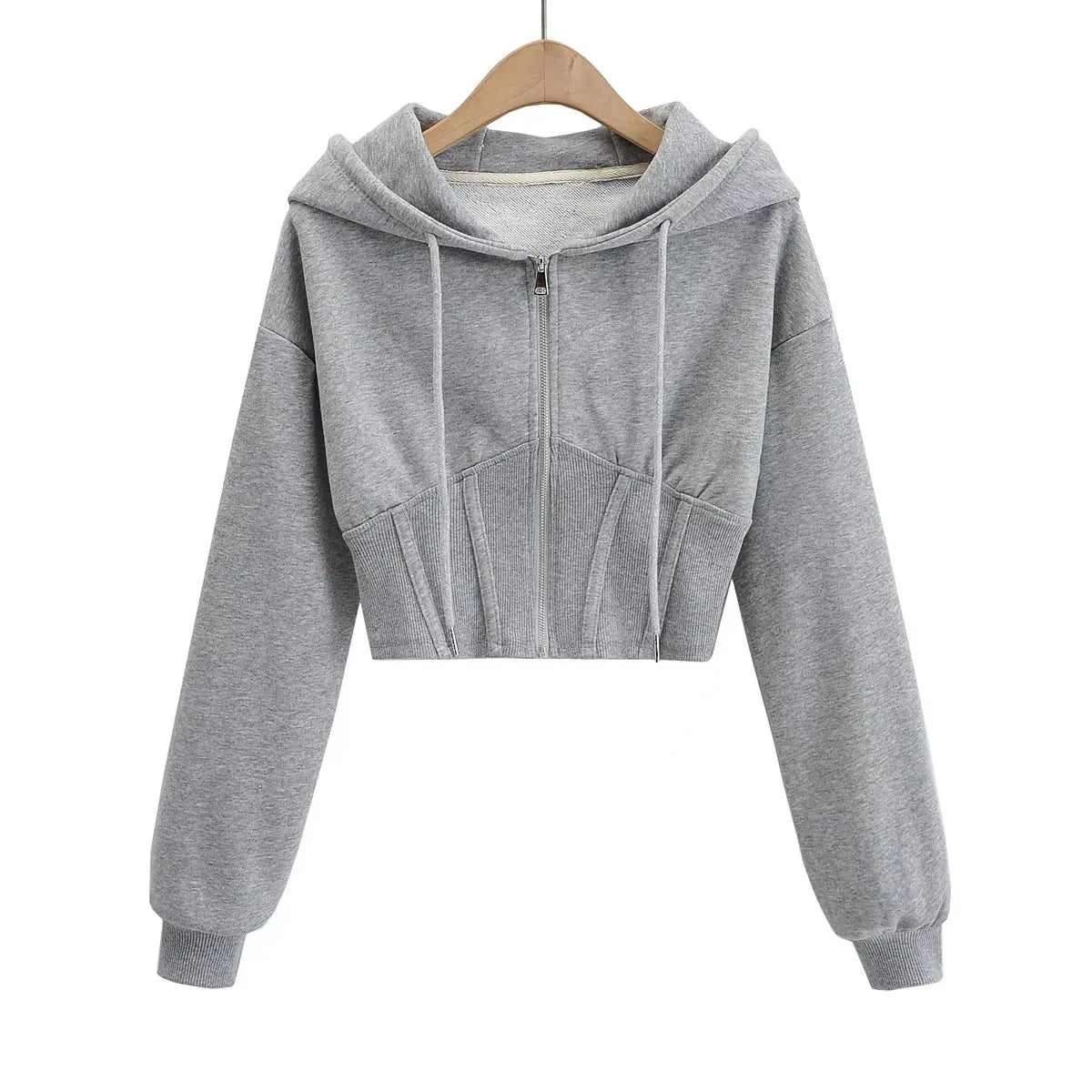 Cropped Full Zip Hoodie Women's