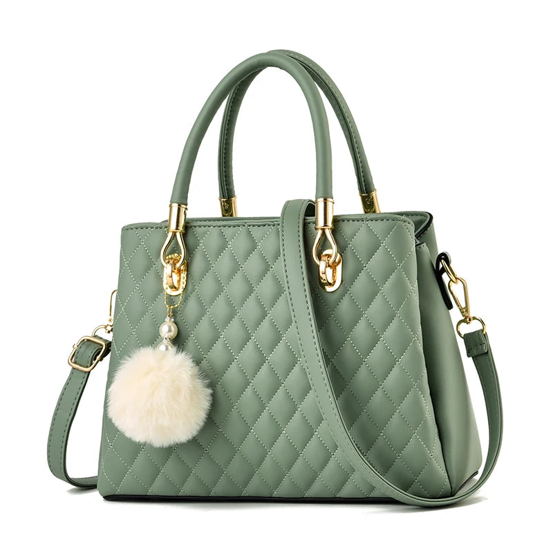 New Women's Pretty Pom Messenger HandBag