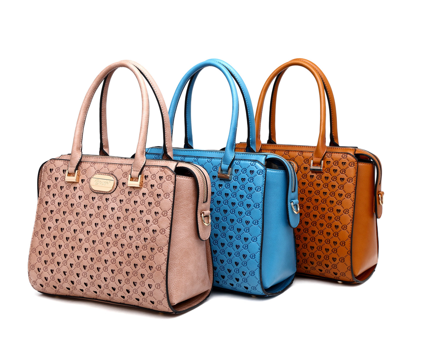 “Empress” Double Layer Crystal Engraved Matte Satchel