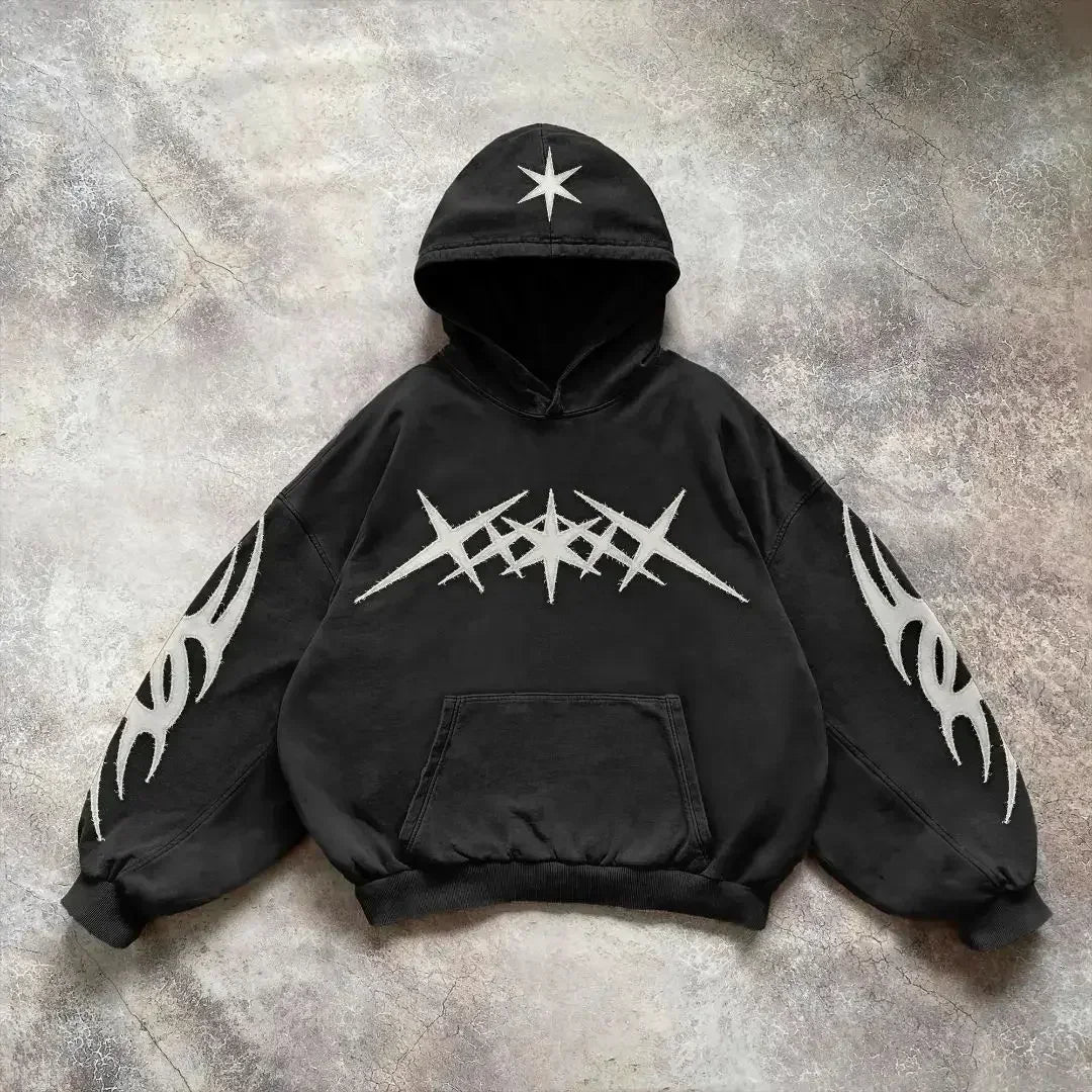 Y2K - Gray Custom Embroidery Hoodie