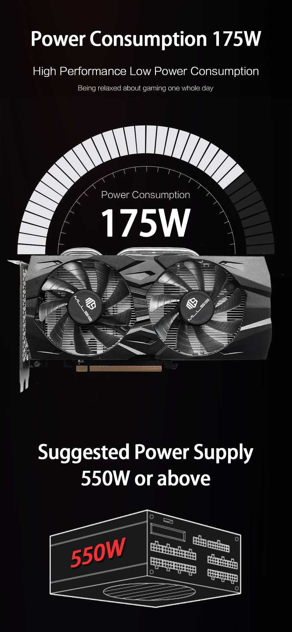 MLLSE RTX 2060 Super 8GB Graphics Card GDDR6 256Bit 8Pin