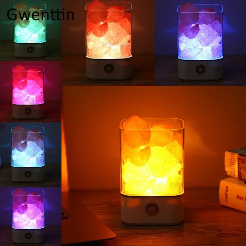 Crystal 3D Himalayan Salt Lamp Led Light
