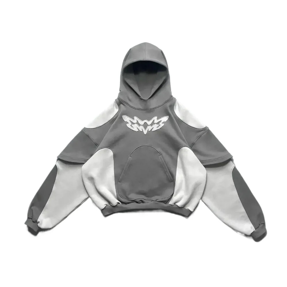 Y2K - Gray Custom Embroidery Hoodie