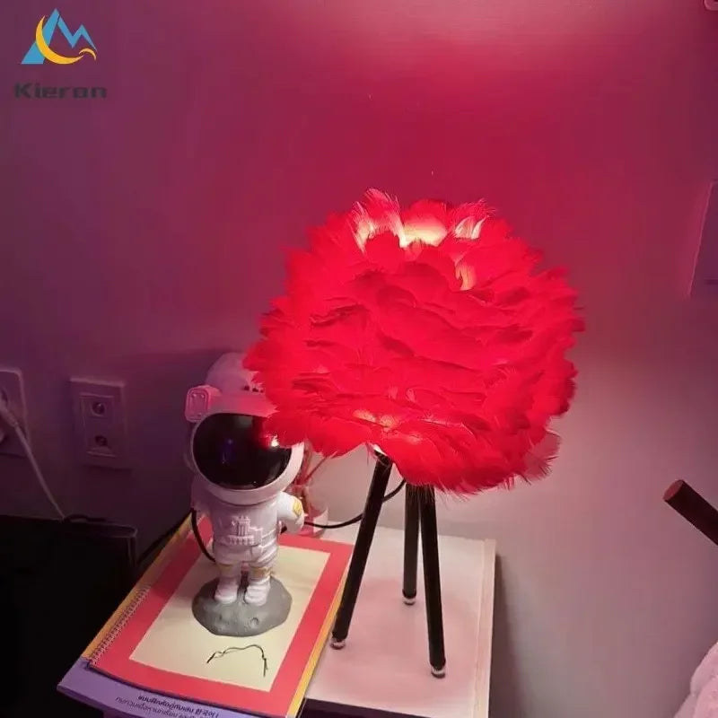 Nordic Feather LED Table Lamp