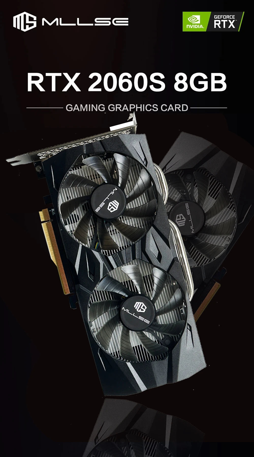 MLLSE RTX 2060 Super 8GB Graphics Card GDDR6 256Bit 8Pin