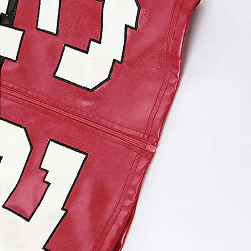 "Big 23" Women's Faux Leather Crop Jacket