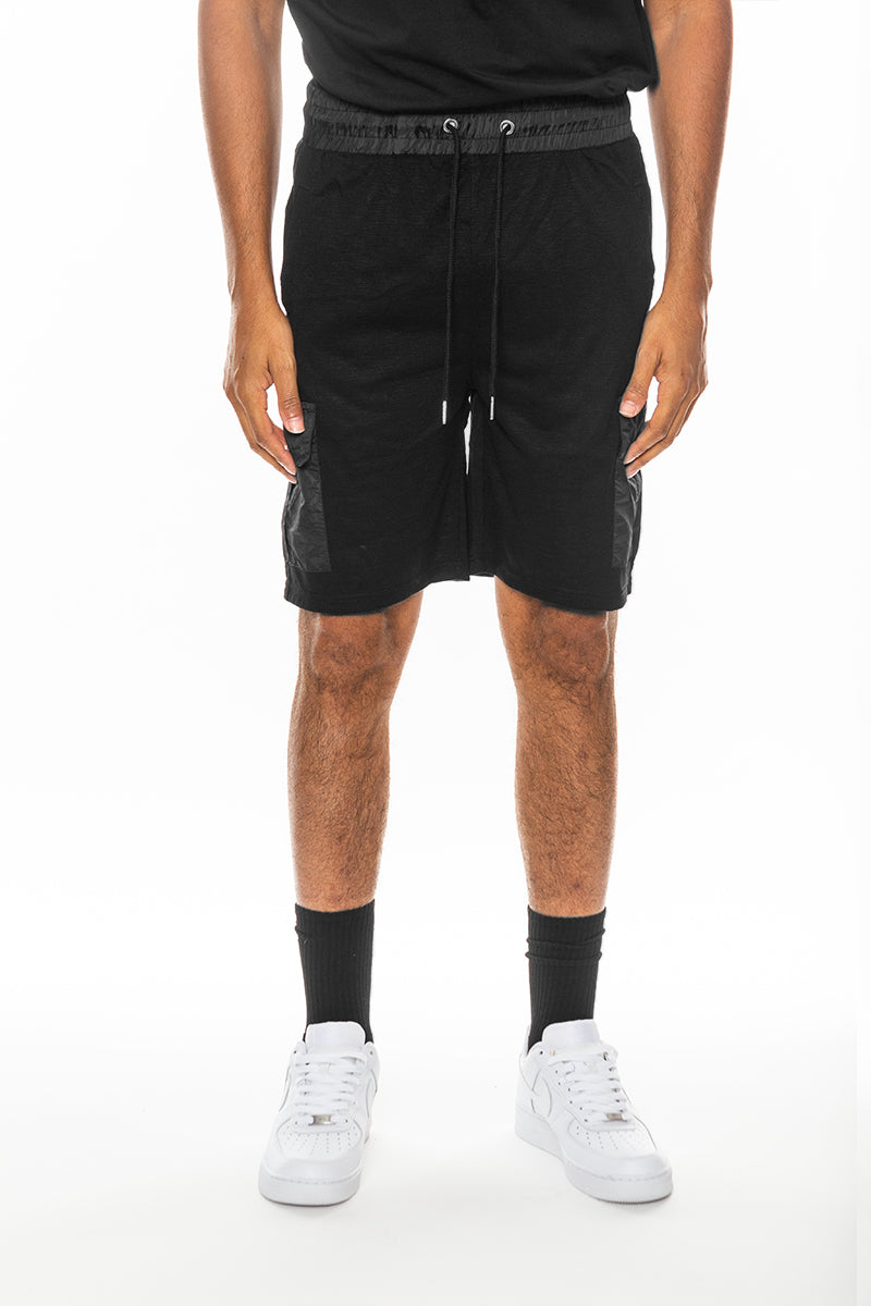 Cotton Blend Slub Shorts