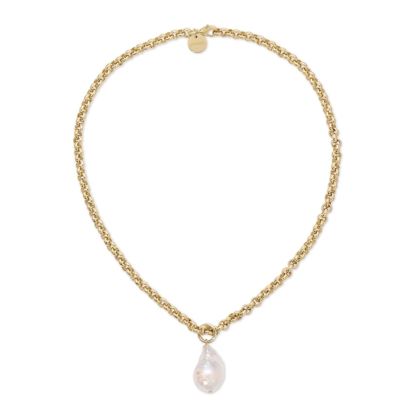 Micro Royal Chain With Baroque Pearl Pendant Necklace Limited
