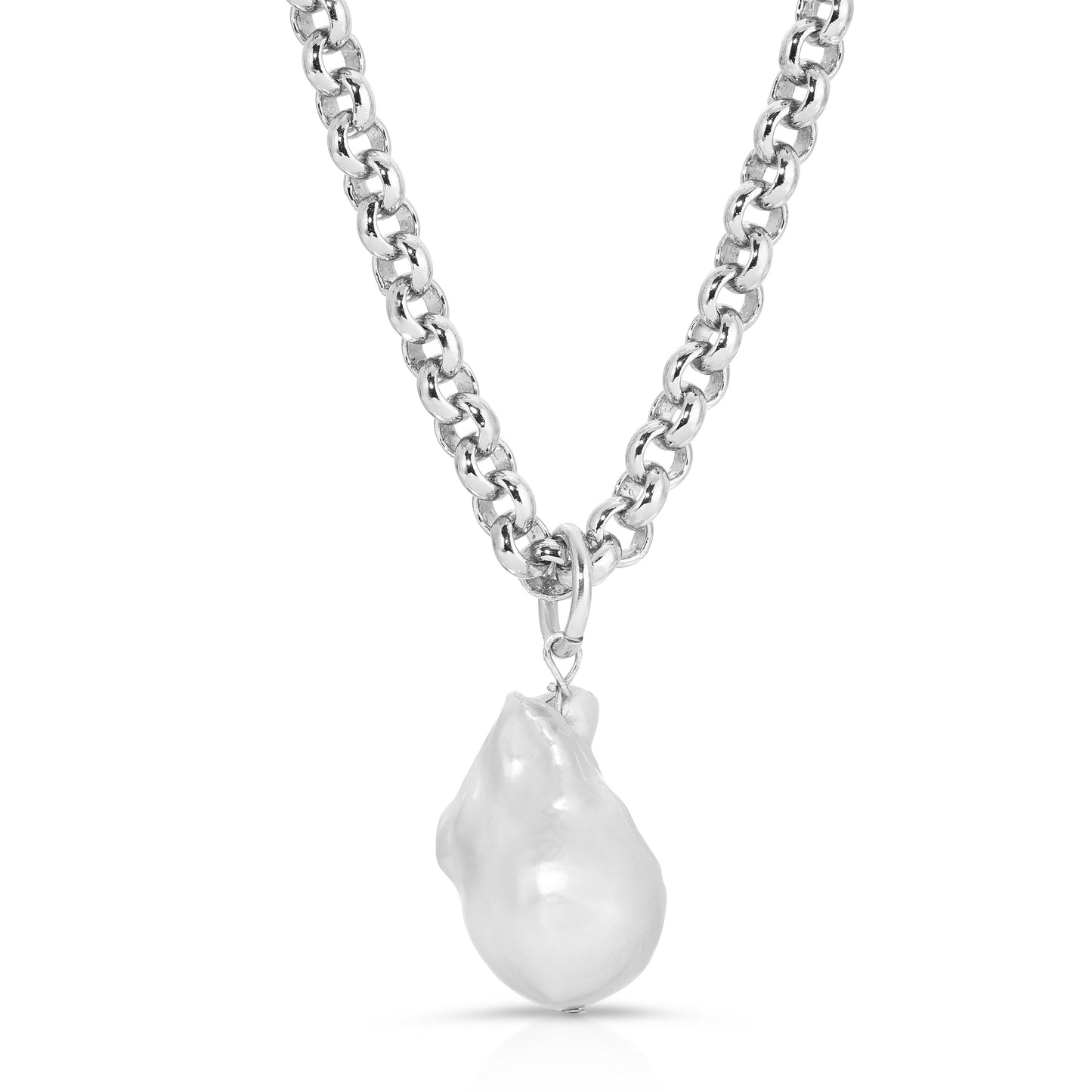 Micro Royal Chain With Baroque Pearl Pendant Necklace Limited