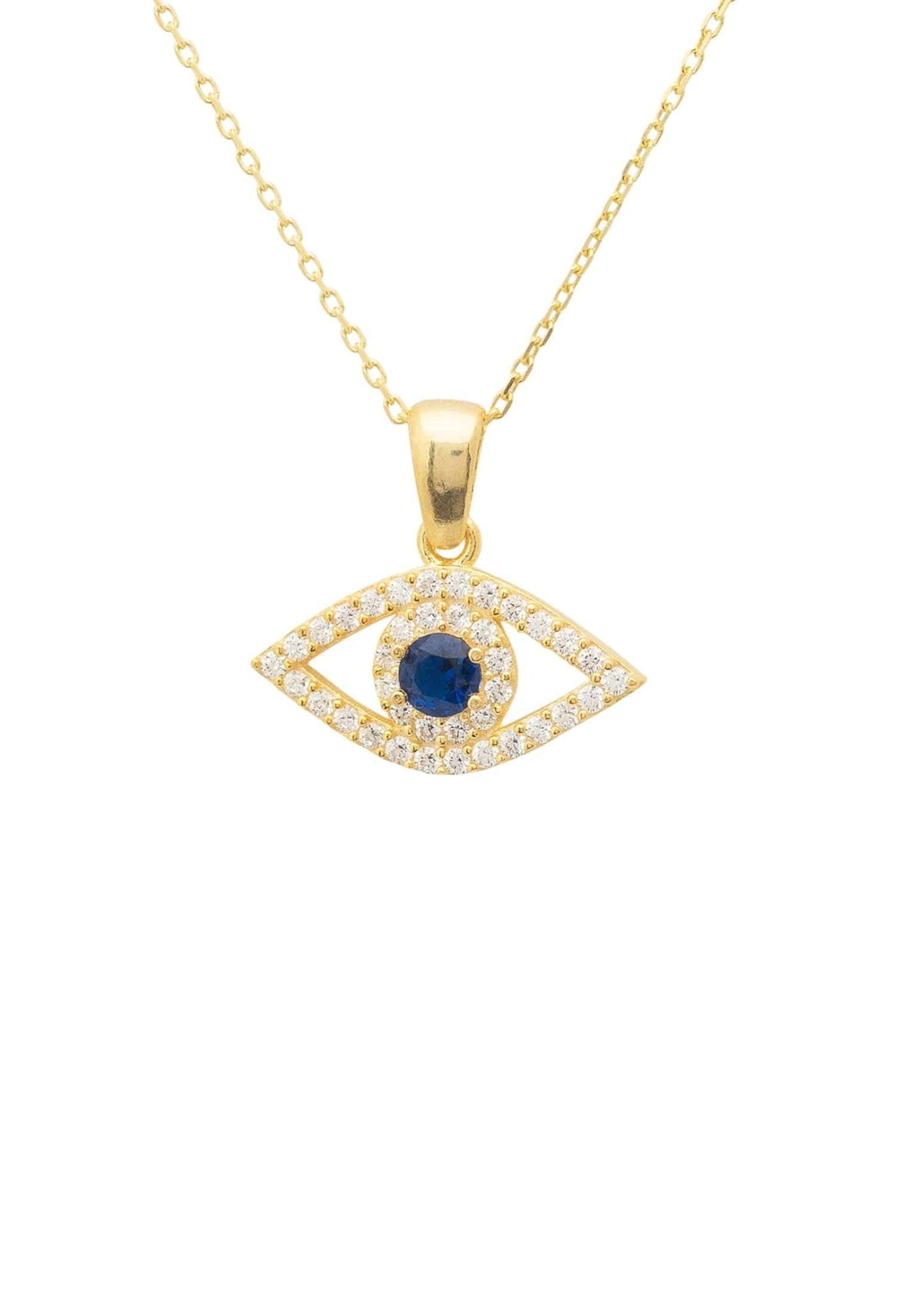 Evil Eye Gold Pendant Necklace
