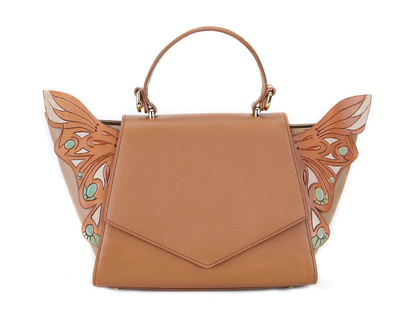 “Seraphim” Dual Winged Brown Purse