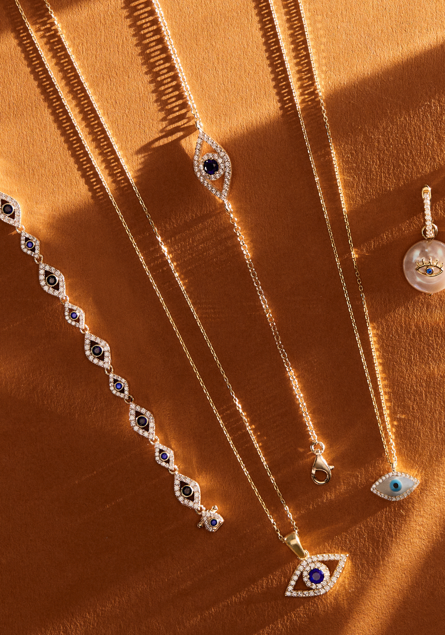 Evil Eye Gold Pendant Necklace