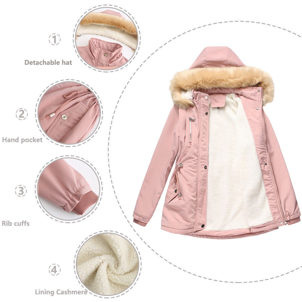 Lamb Velvet Jacket w Detachable Hood