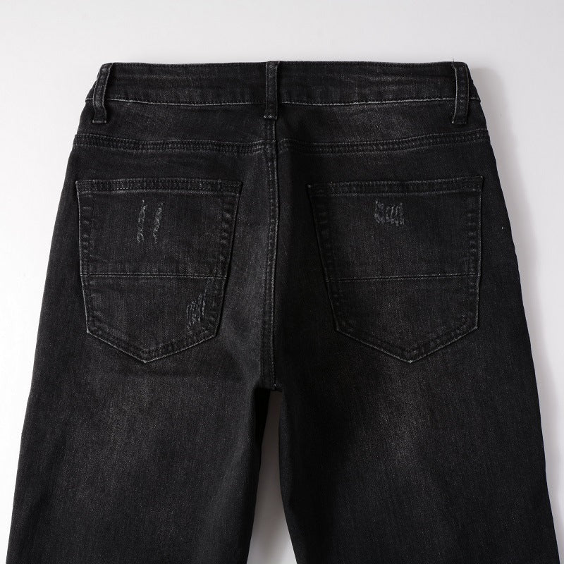Ripped & Patched Skinny Fit Jeans