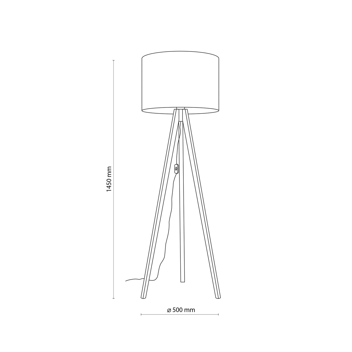 Walnut Brown Mid-Century Modern Floor Lamp