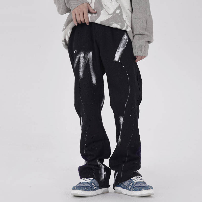 Splash Ink Micro Flared Wide-Fit Jeans