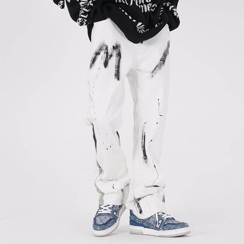 Splash Ink Micro Flared Wide-Fit Jeans