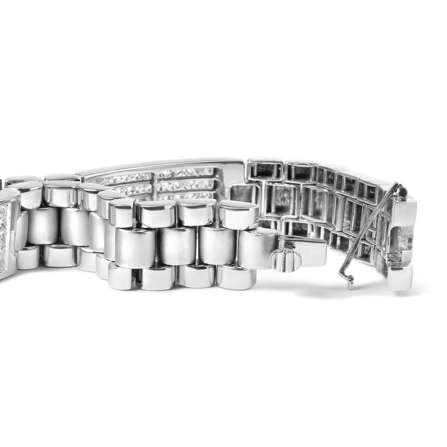 DTA 14K White Gold 12.0 Diamond Tennis Bracelet (VS1-VS2 Clarity) - Size 8.5"