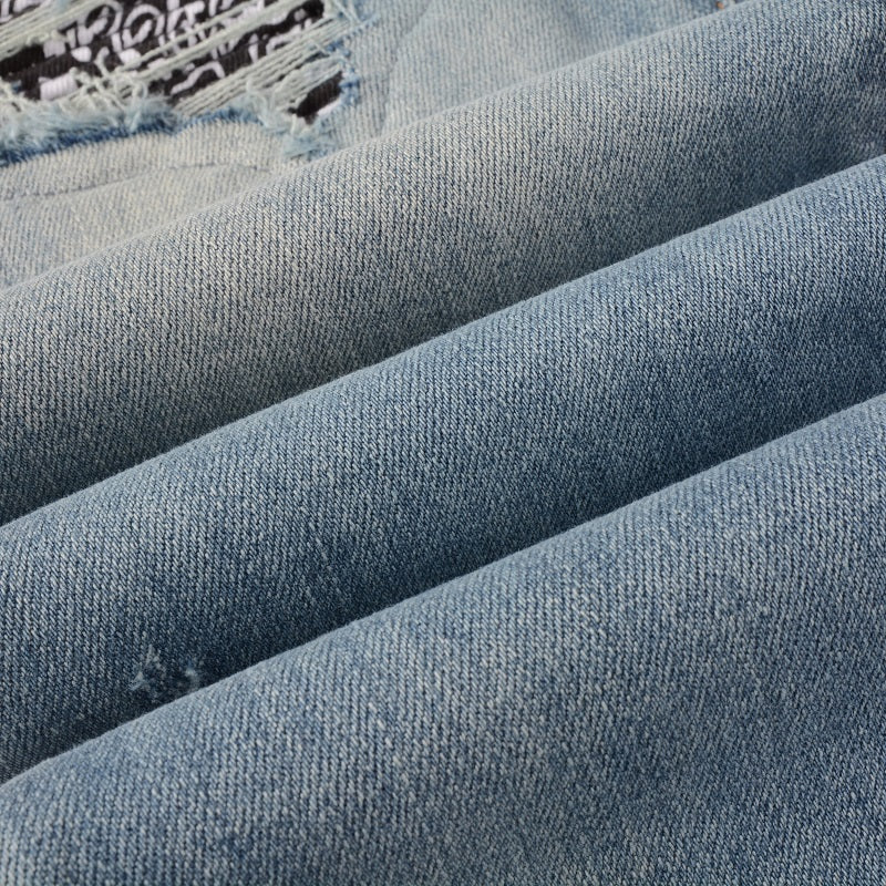Light Blue Ripped Skinny Fit Jeans