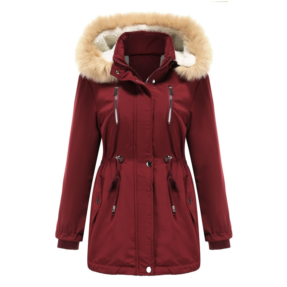 Lamb Velvet Jacket w Detachable Hood