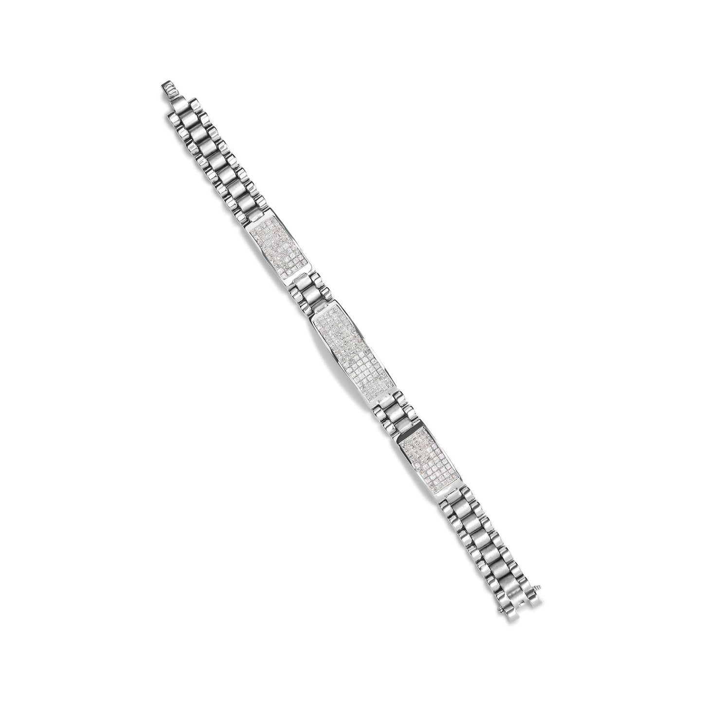 DTA 14K White Gold 12.0 Diamond Tennis Bracelet (VS1-VS2 Clarity) - Size 8.5"