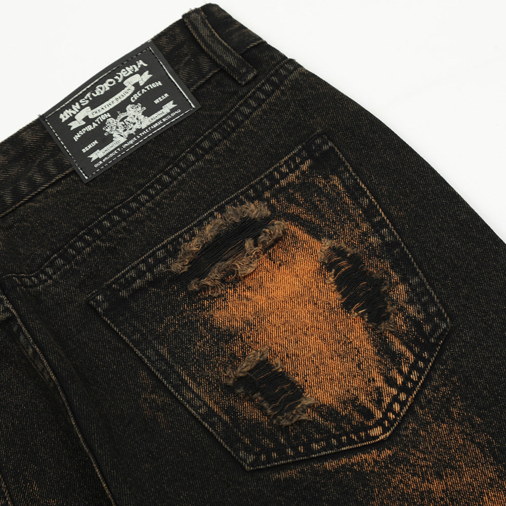 "Dead Zone" Industry Inkjet Stacked Jeans