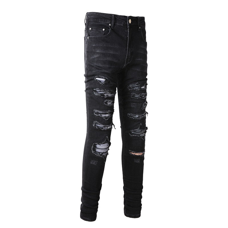 Collated Grey Black Skinny Fit Jeans