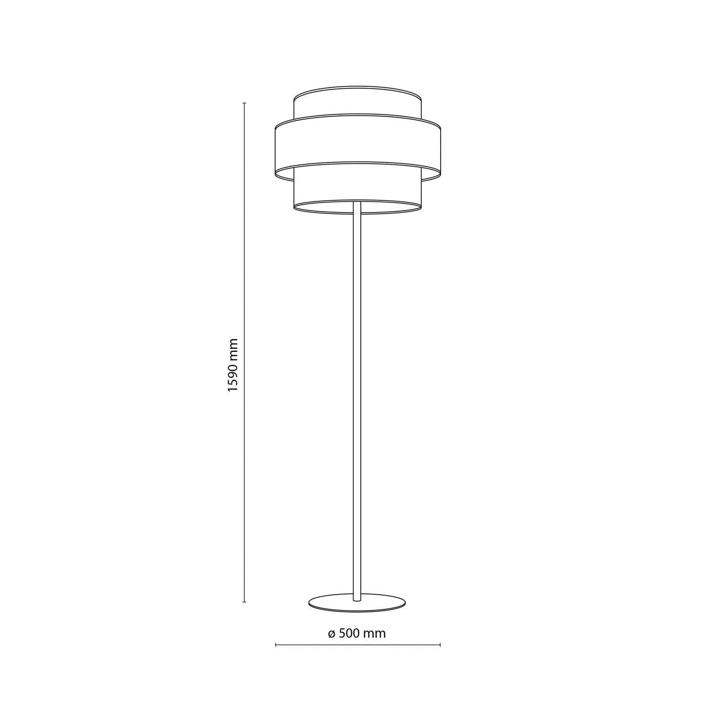 TRIO Jute  Mid-Century Boho Floor Lamp