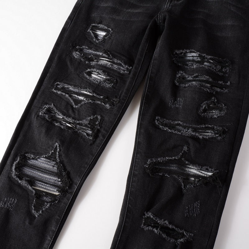 Collated Grey Black Skinny Fit Jeans
