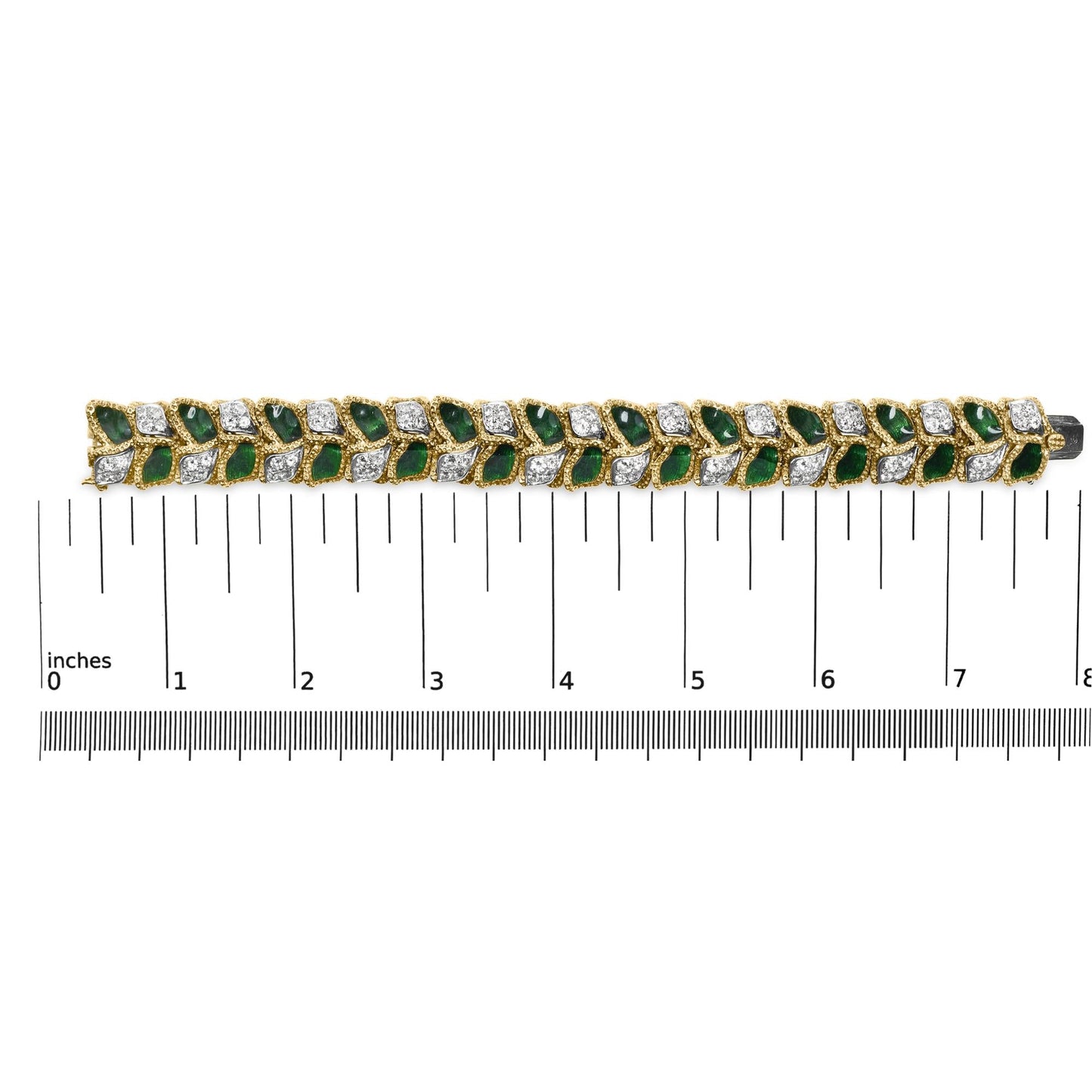 NEW DTA 18K Gold 3 1/4 Diamond Mismatch Bracelet (VS1-VS2 Clarity) 7" Inches