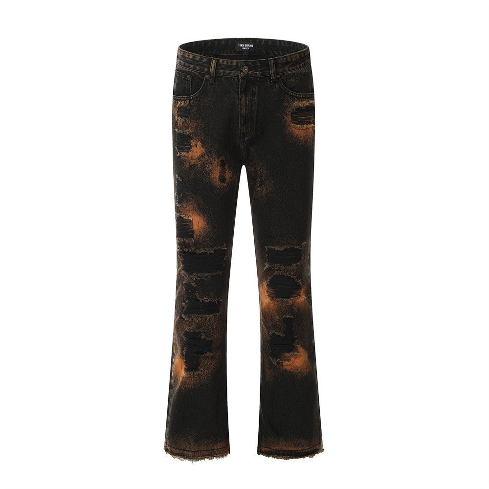 "Dead Zone" Industry Inkjet Stacked Jeans