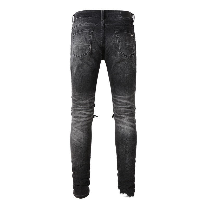 Paisley Skinny Fit Ripped Jeans