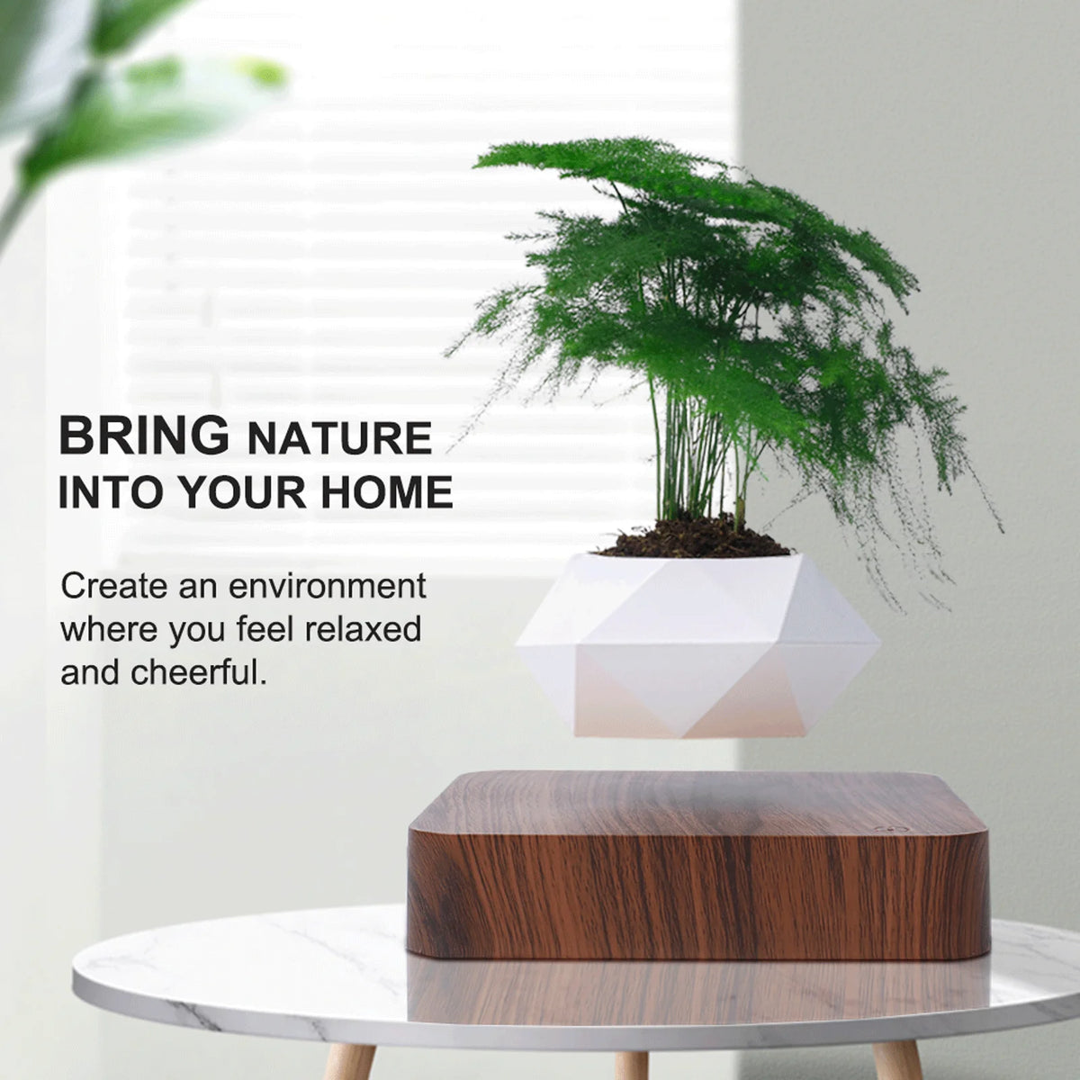 Levitating Plant Pot Floating Plant Magnetic Levitation