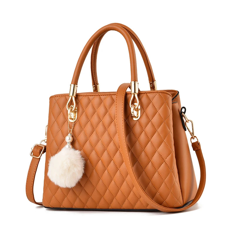 New Women's Pretty Pom Messenger HandBag