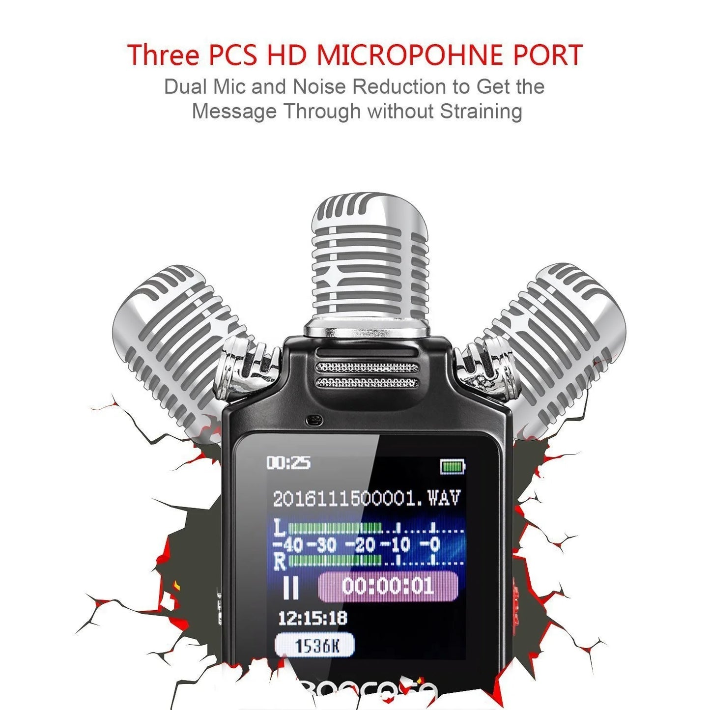 Mini N3 Digital Audio Recorder Multi-Language Menu